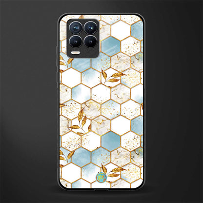 white marble tiles glass case for realme 8 4g image