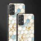 white marble tiles glass case for samsung galaxy a52s 5g image-2