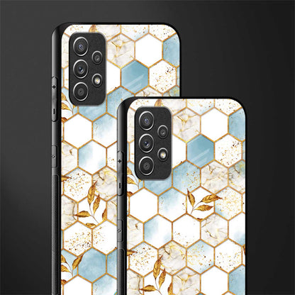 white marble tiles glass case for samsung galaxy a32 4g image-2