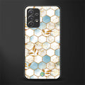 white marble tiles glass case for samsung galaxy a32 4g image