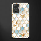 white marble tiles glass case for redmi note 10 pro image