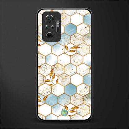 white marble tiles glass case for redmi note 10 pro image