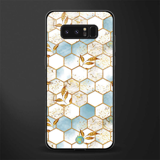 white marble tiles glass case for samsung galaxy note 8 image
