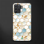 white marble tiles glass case for oppo f19 pro image