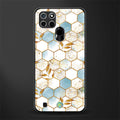 white marble tiles glass case for realme c21 image
