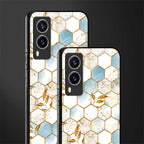 white marble tiles glass case for vivo v21e 5g image-2