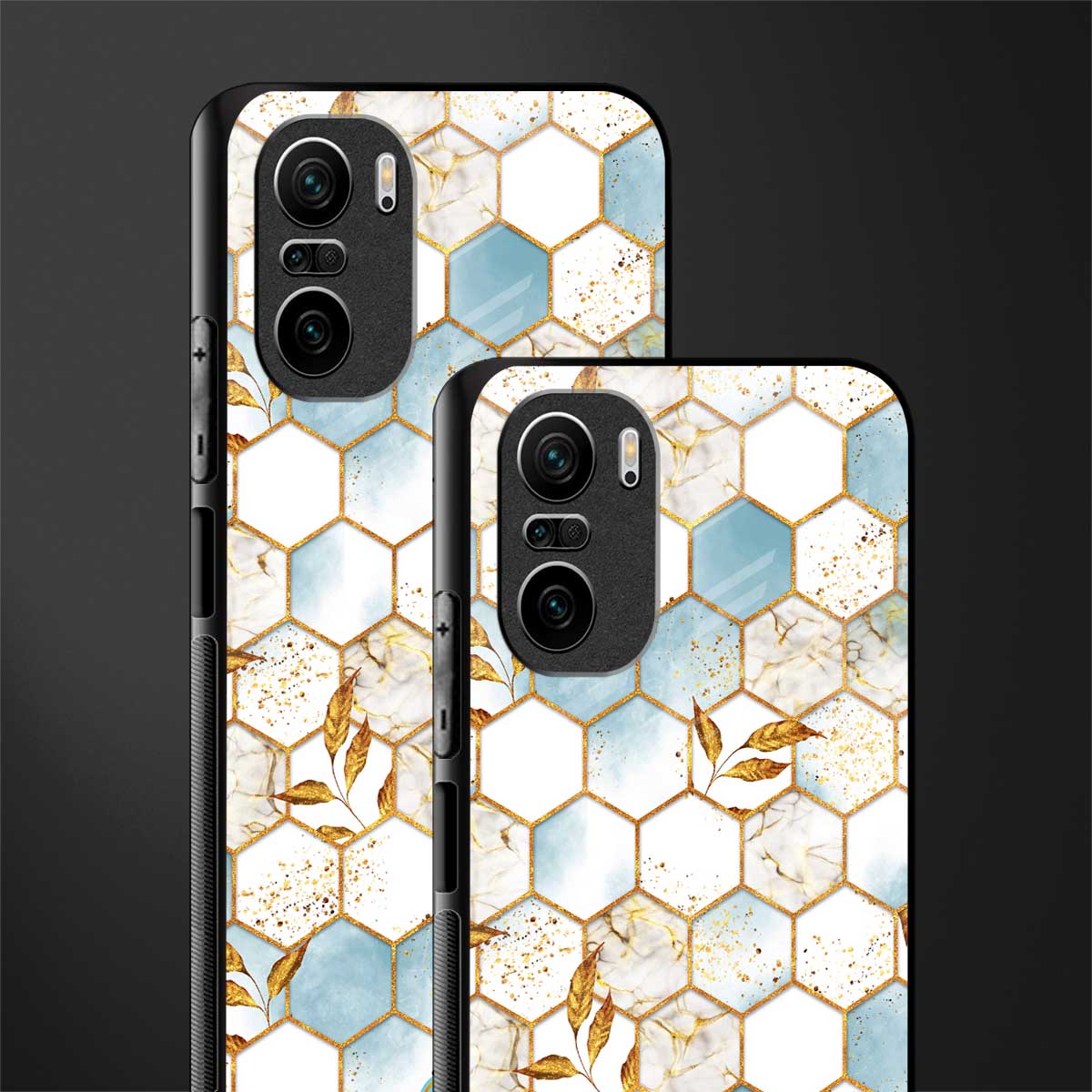 white marble tiles glass case for mi 11x 5g image-2