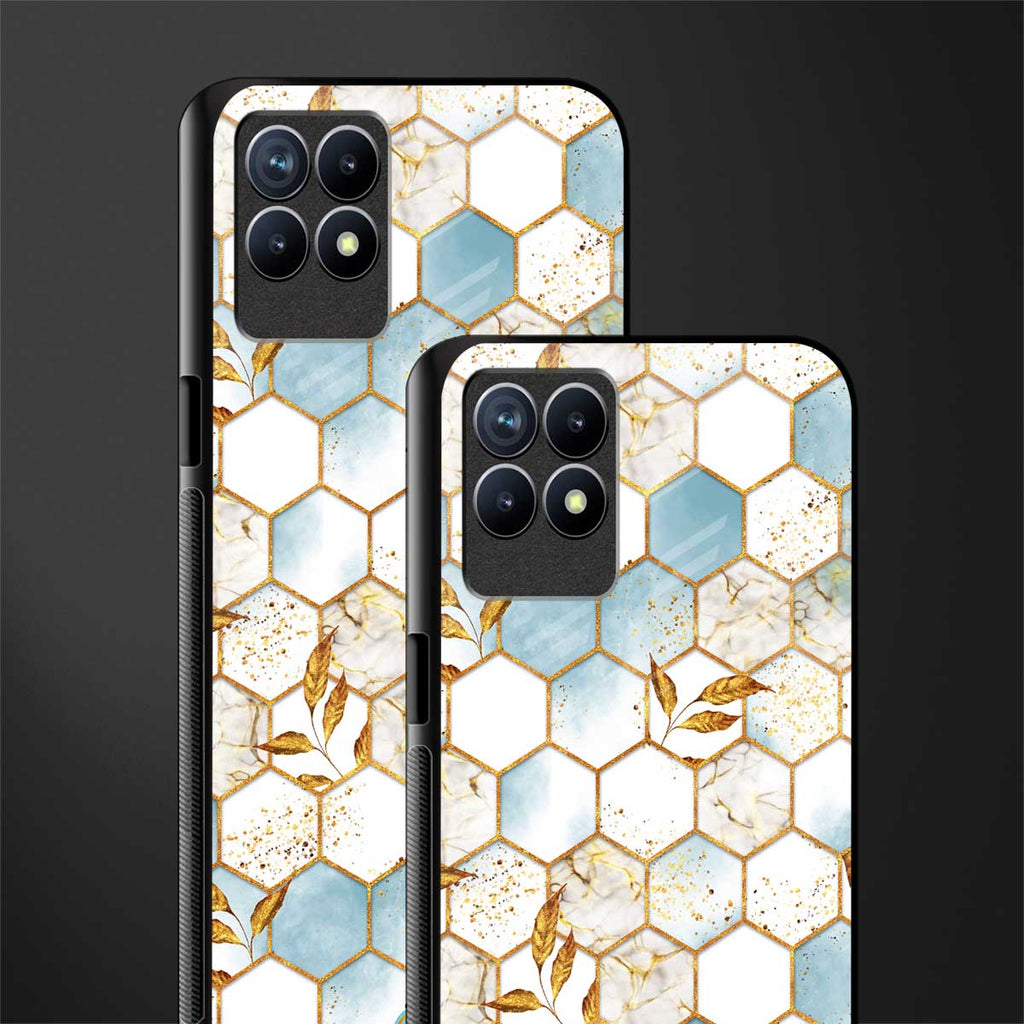 white marble tiles glass case for realme narzo 50 image-2