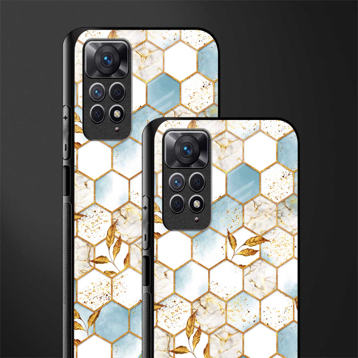 white marble tiles back phone cover | glass case for redmi note 11 pro plus 4g/5g