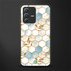 white marble tiles glass case for vivo v23 5g image
