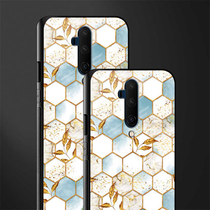 white marble tiles glass case for oneplus 7t pro image-2