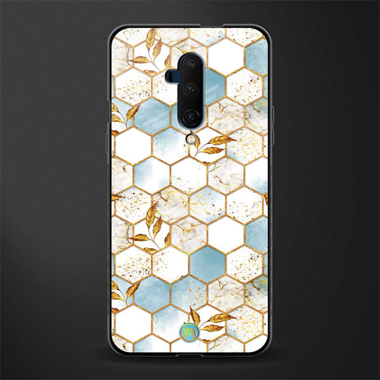 white marble tiles glass case for oneplus 7t pro image