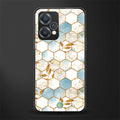 white marble tiles back phone cover | glass case for oneplus nord ce 2 lite 5g