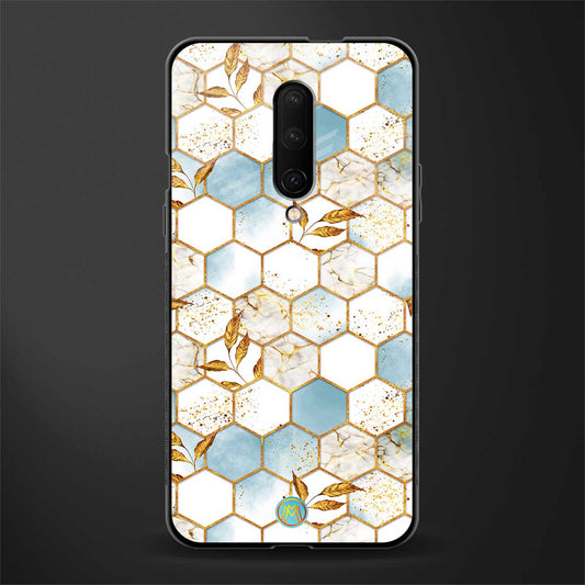 white marble tiles glass case for oneplus 7 pro image