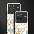 white marble tiles glass case for vivo x80 pro 5g image-2