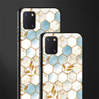 white marble tiles glass case for samsung galaxy note 10 lite image-2