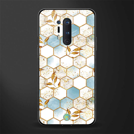 white marble tiles glass case for oneplus 8 pro image