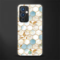 white marble tiles back phone cover | glass case for oneplus 9