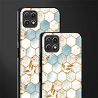 white marble tiles back phone cover | glass case for samsung galaxy f42