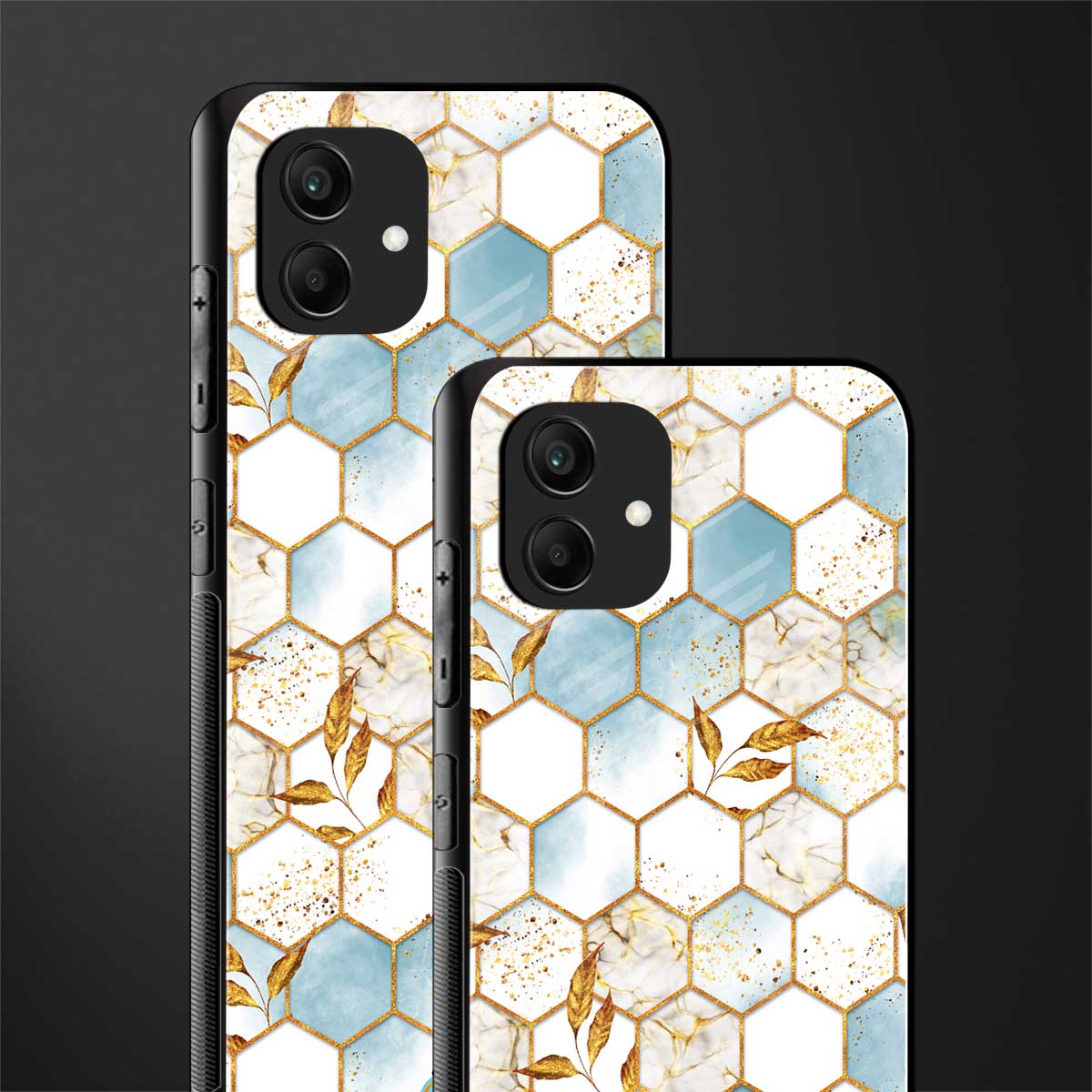white marble tiles back phone cover | glass case for samsung galaxy a04
