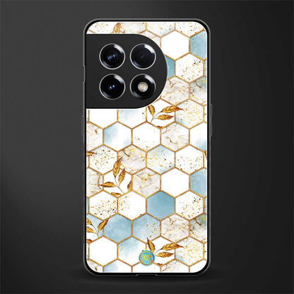 white marble tiles back phone cover | glass case for oneplus 11r