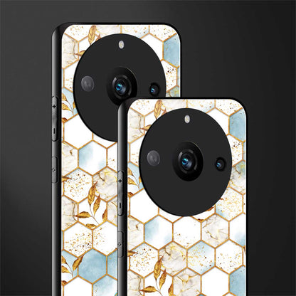 white marble tiles back phone cover | glass case for realme 11 pro 5g