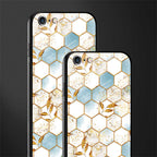 white marble tiles glass case for iphone 6 image-2