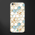 white marble tiles glass case for iphone 6s image