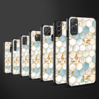 white marble tiles glass case for samsung galaxy a70s image-3