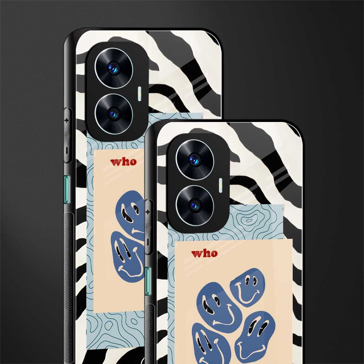who cares back phone cover | glass case for realme c55