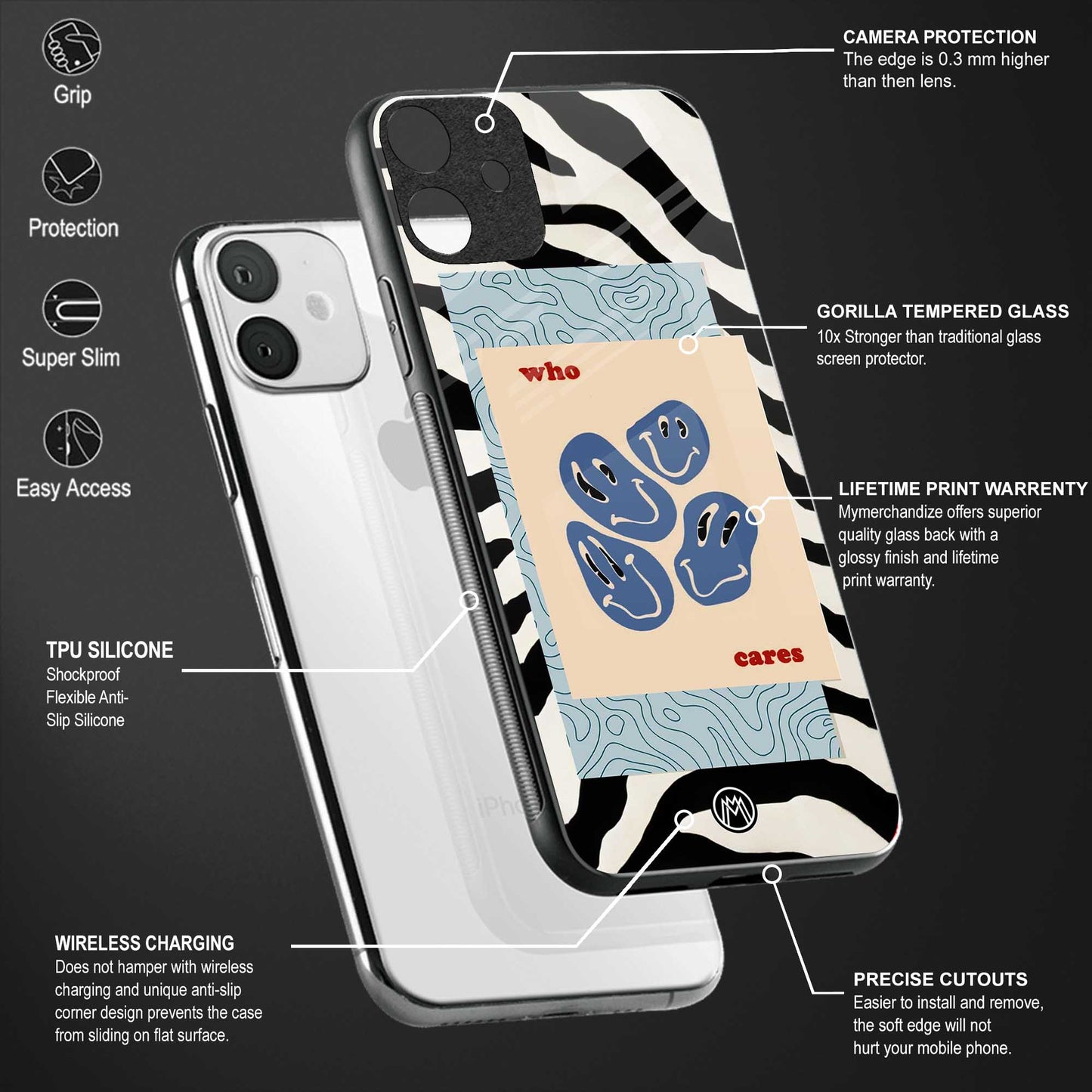 who cares back phone cover | glass case for samsung galaxy a14 5g