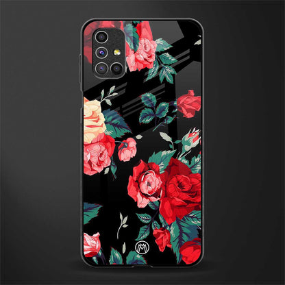 wildflower glass case for samsung galaxy m31s image