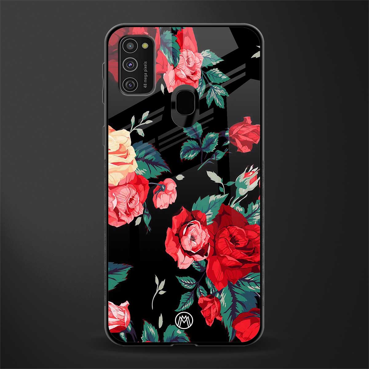 wildflower glass case for samsung galaxy m21 image