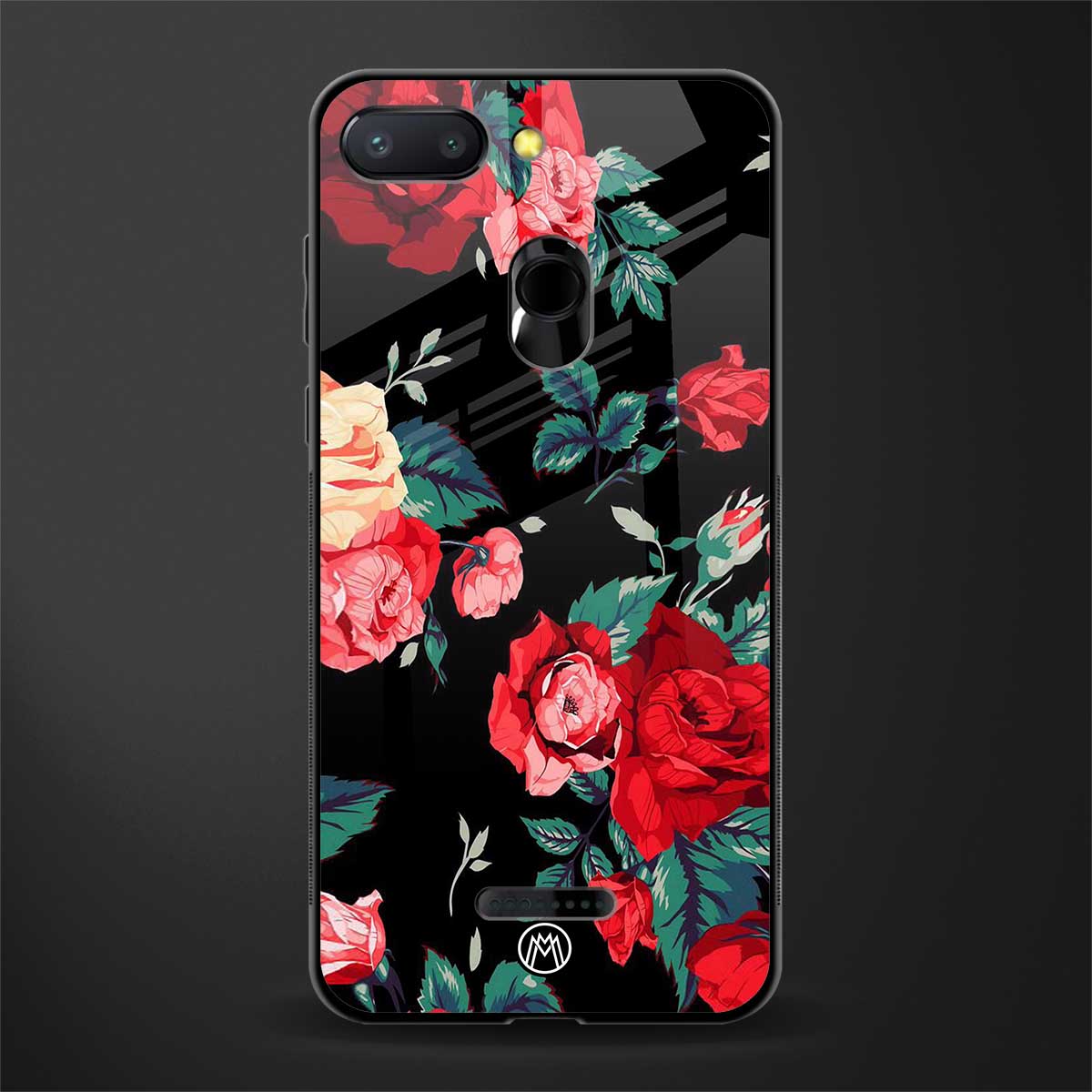 wildflower glass case for redmi 6 image