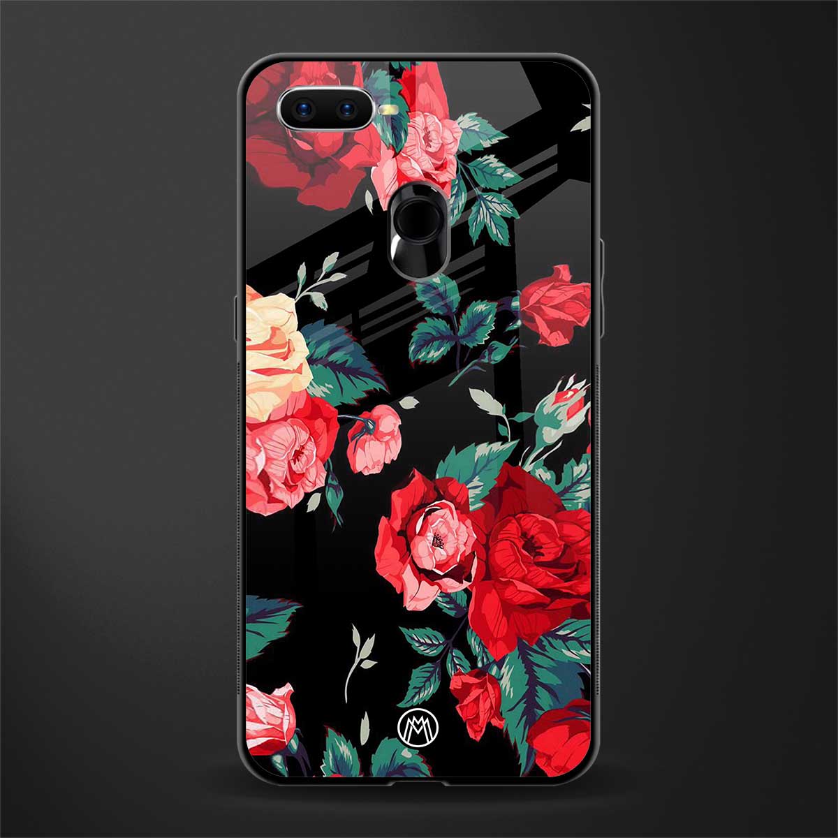 wildflower glass case for oppo a12 image