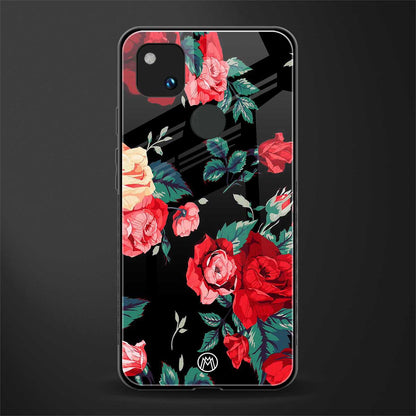 wildflower back phone cover | glass case for google pixel 4a 4g