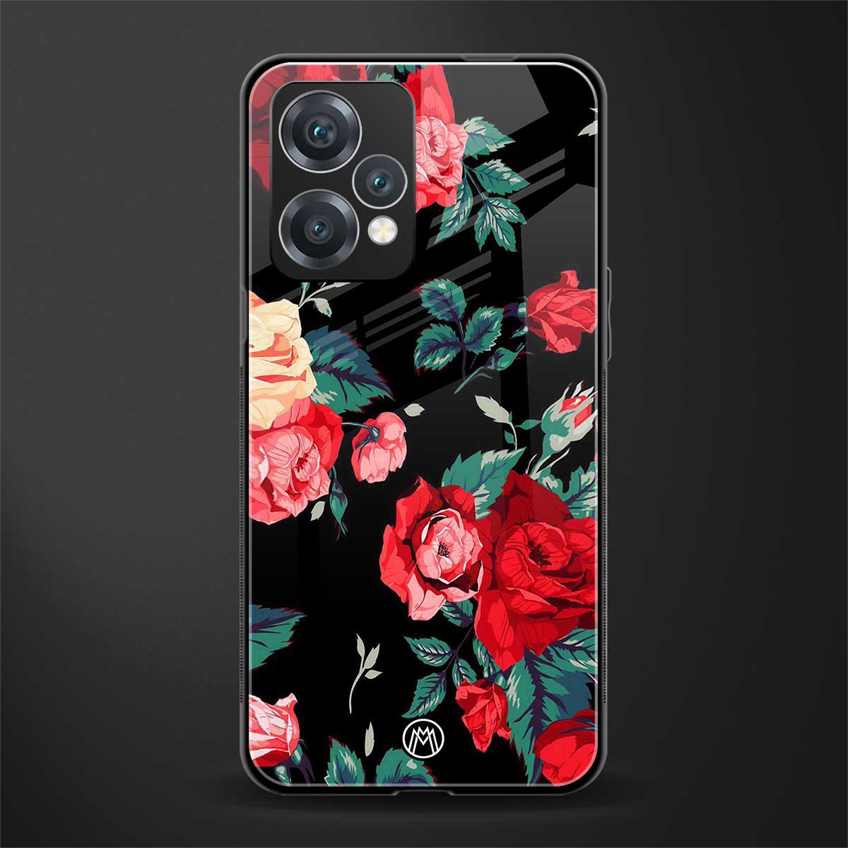 wildflower back phone cover | glass case for realme 9 pro 5g