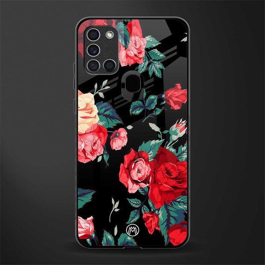 wildflower glass case for samsung galaxy a21s image