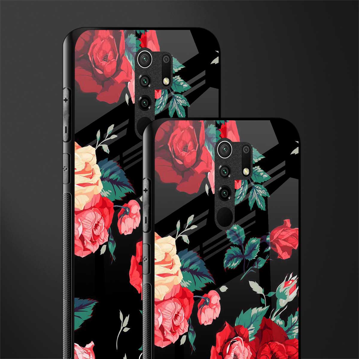 wildflower glass case for redmi 9 prime image-2