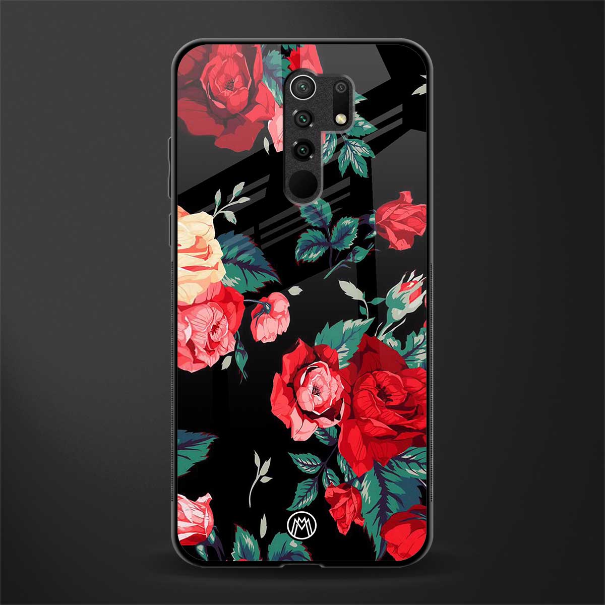 wildflower glass case for redmi 9 prime image