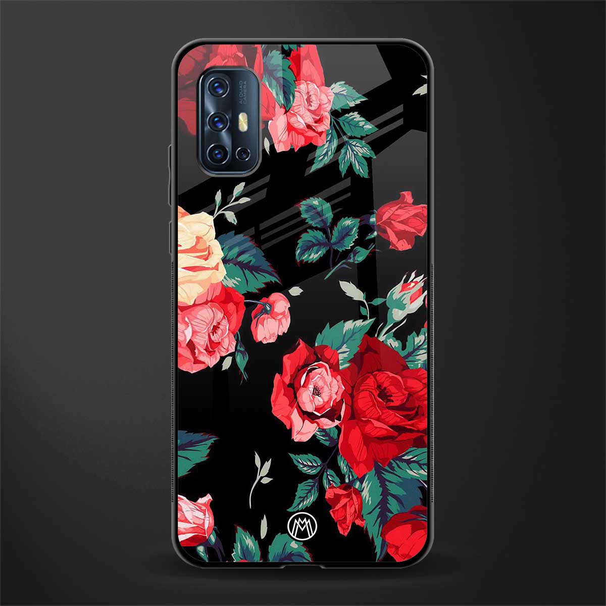 wildflower glass case for vivo v17 image