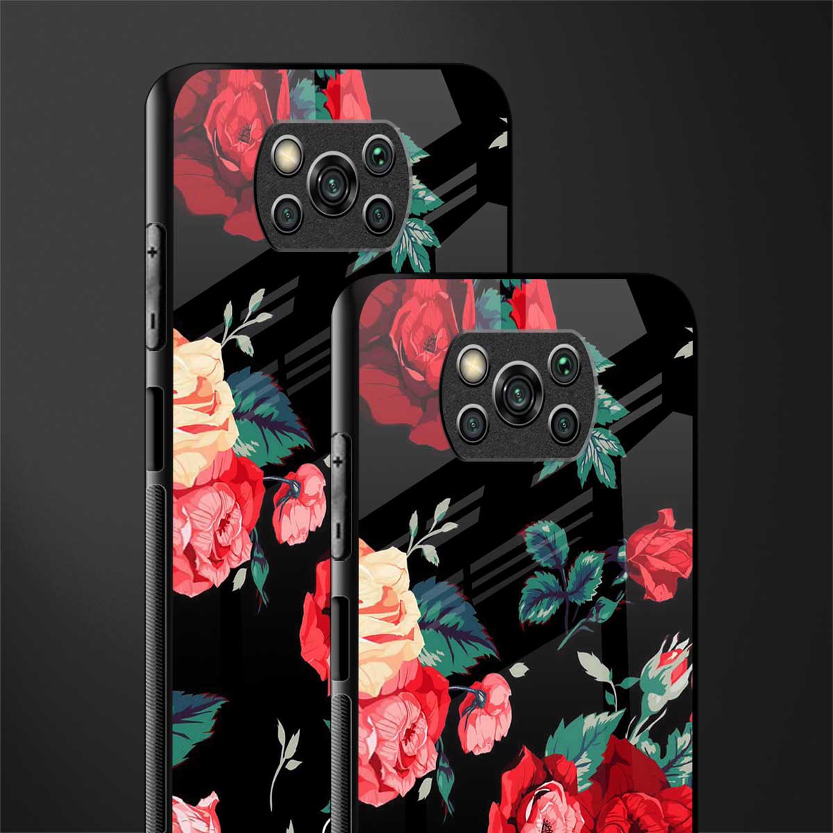 wildflower glass case for poco x3 image-2