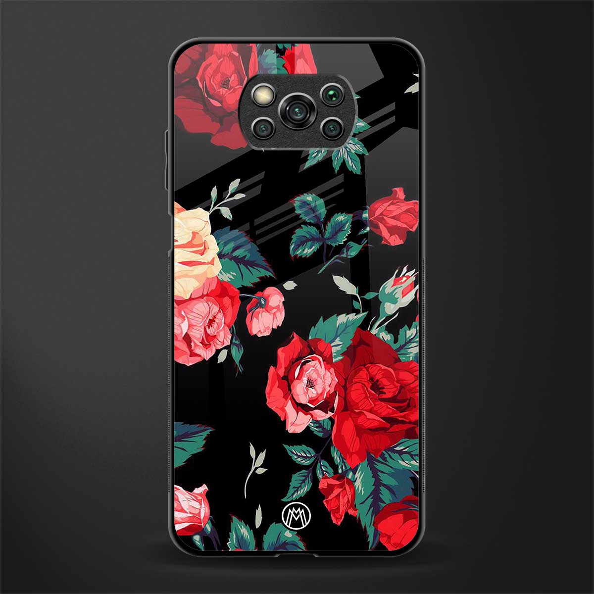 wildflower glass case for poco x3 image