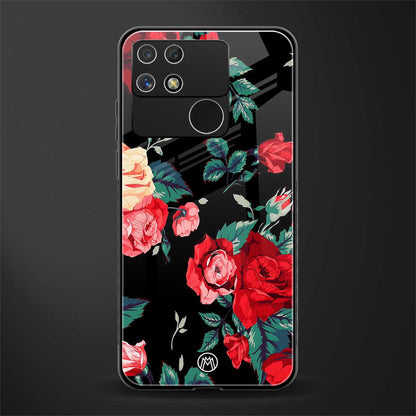 wildflower back phone cover | glass case for realme narzo 50a