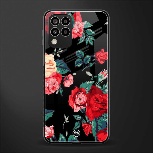 wildflower back phone cover | glass case for samsung galaxy m33 5g