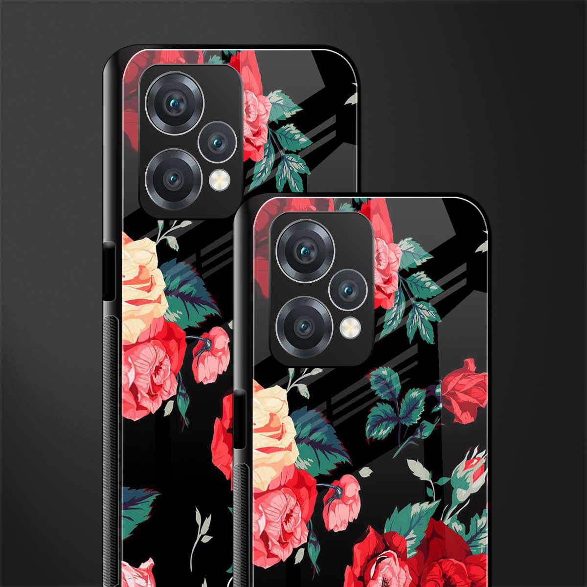 wildflower back phone cover | glass case for oneplus nord ce 2 lite 5g