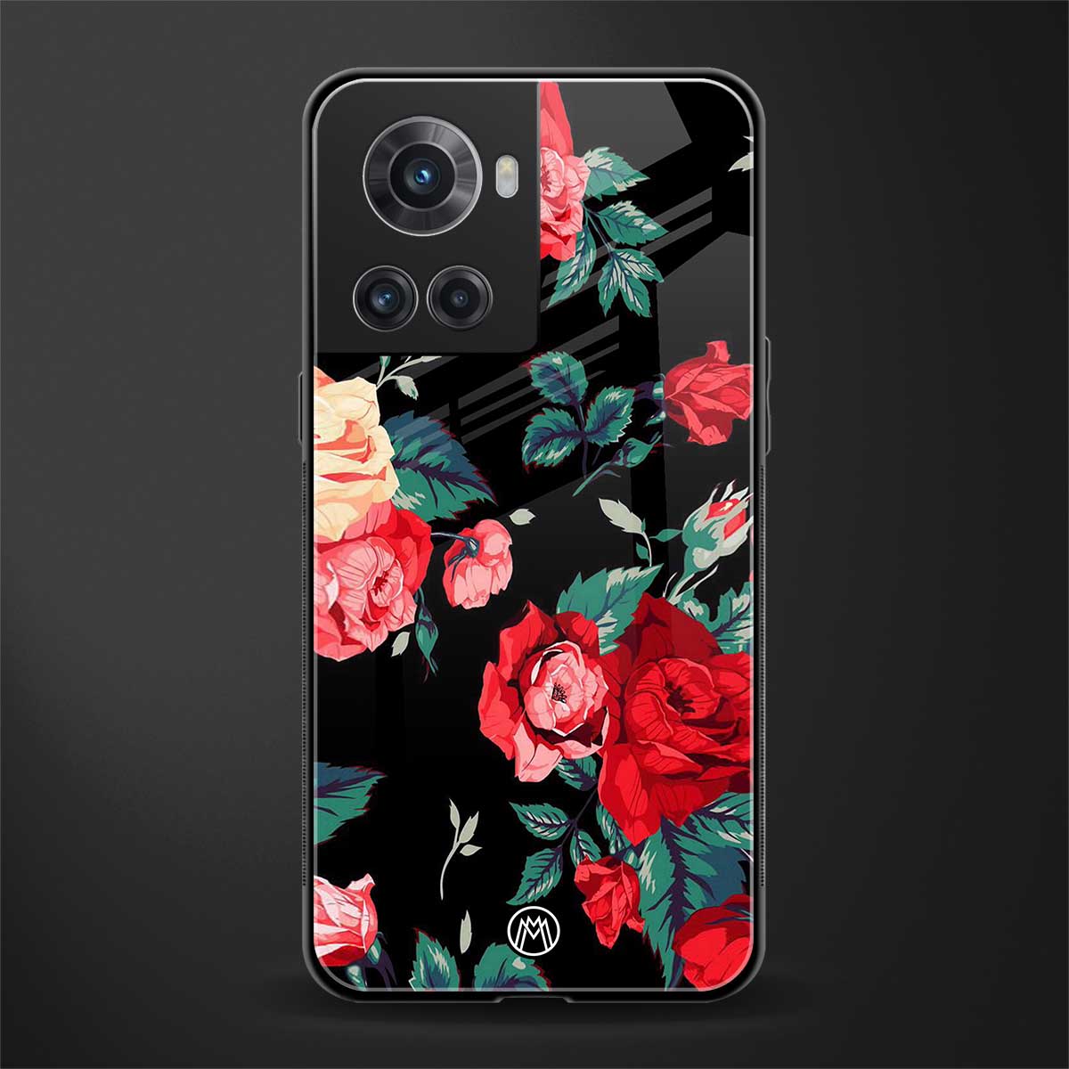 wildflower back phone cover | glass case for oneplus 10r 5g