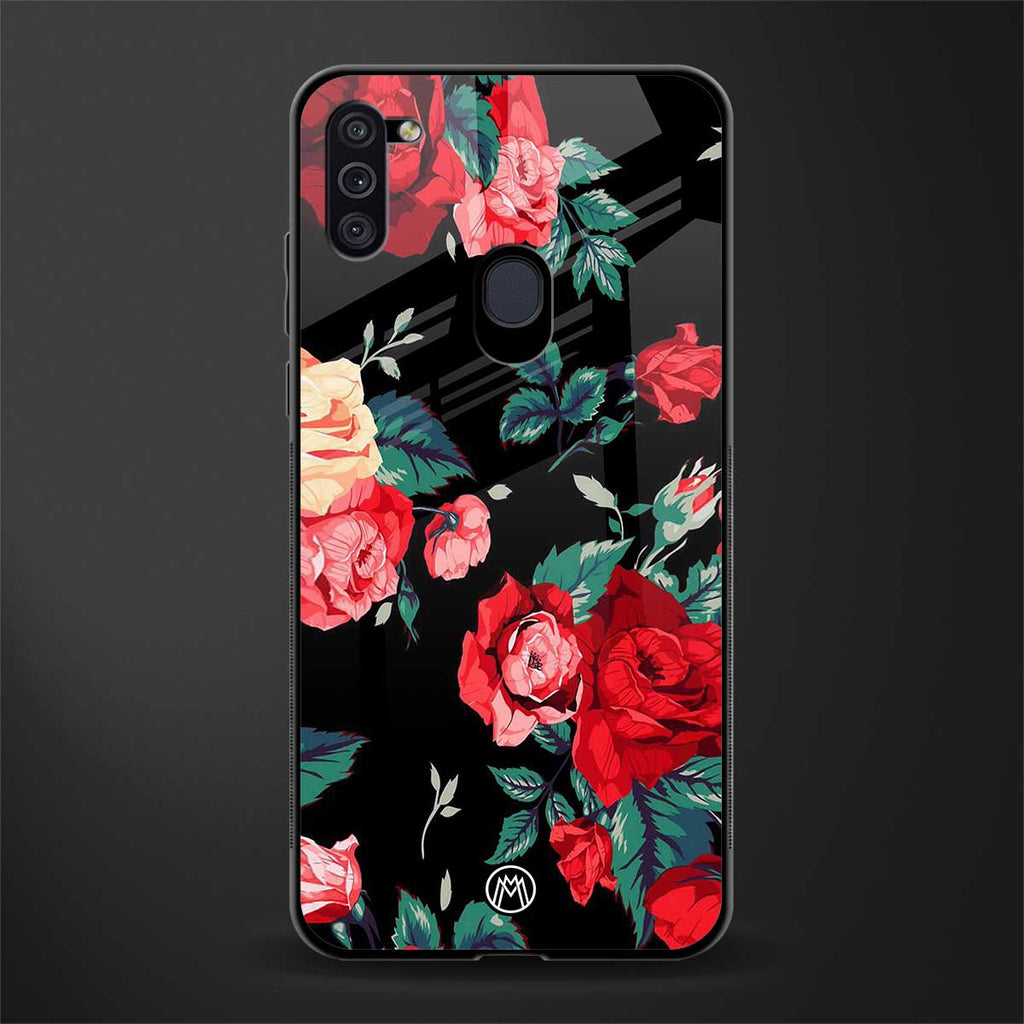 wildflower glass case for samsung a11 image