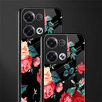 wildflower back phone cover | glass case for oppo reno 8 pro