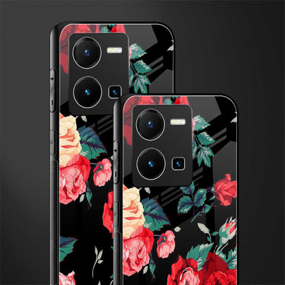 wildflower back phone cover | glass case for vivo y35 4g